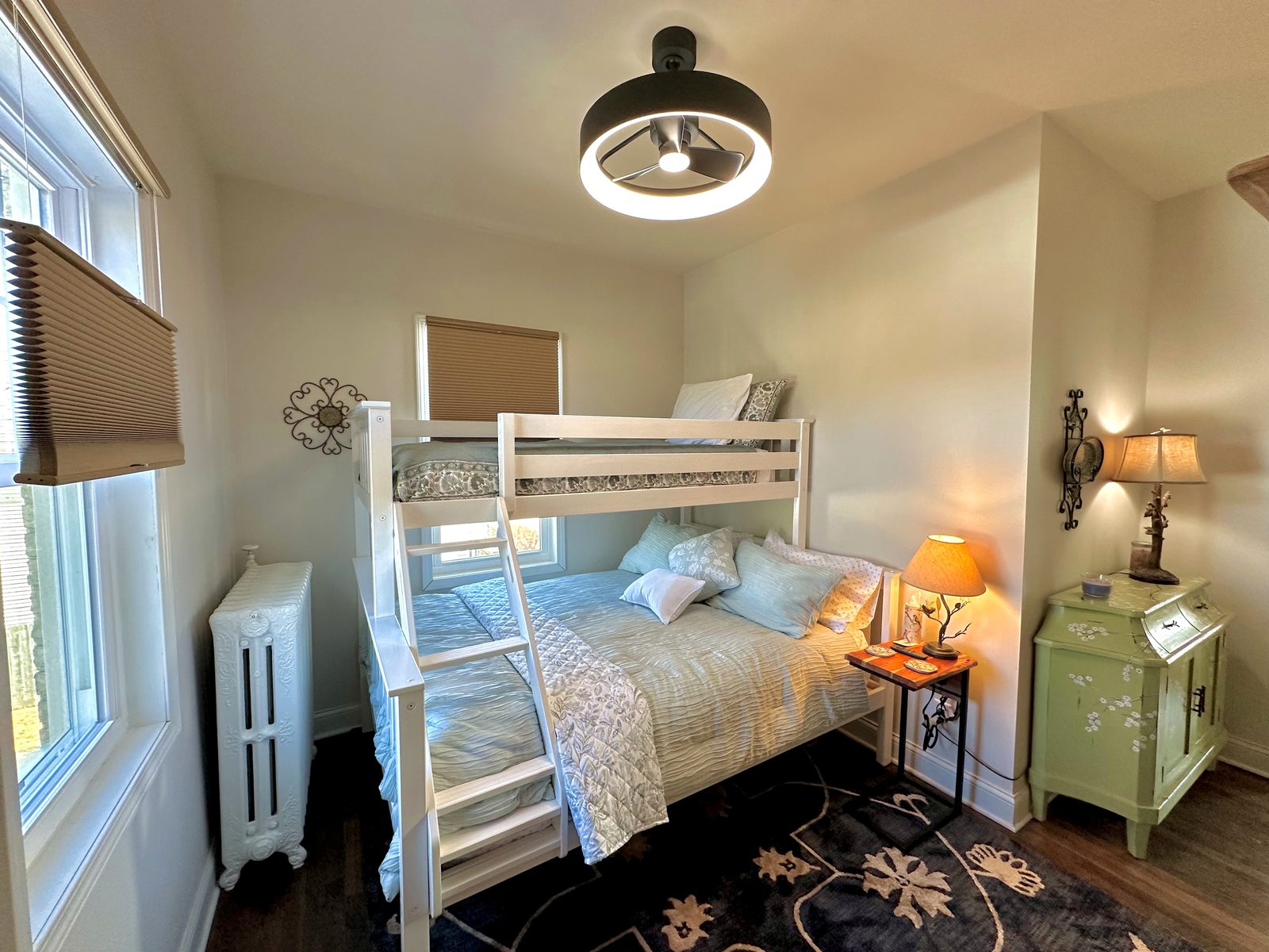 Bunk room with kids' beds