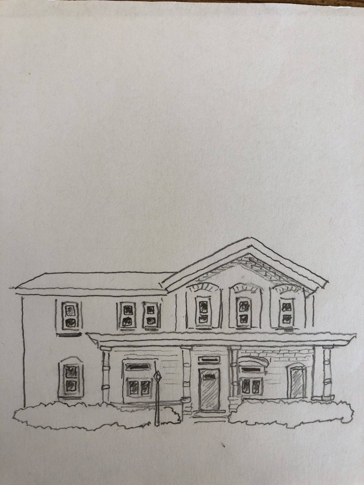 2018 · Dave's pencil sketch of the house
