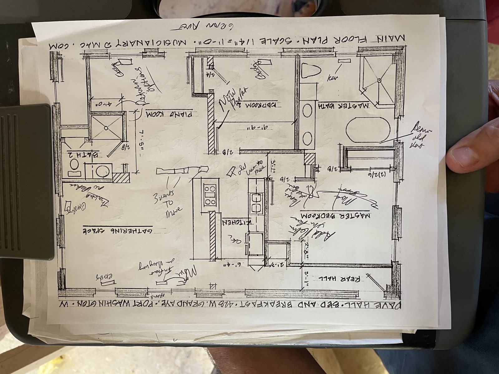 July 2021 — New Floor Plan designed by Dave with help from architect and friend, Bob Anderson, who also drew the plan